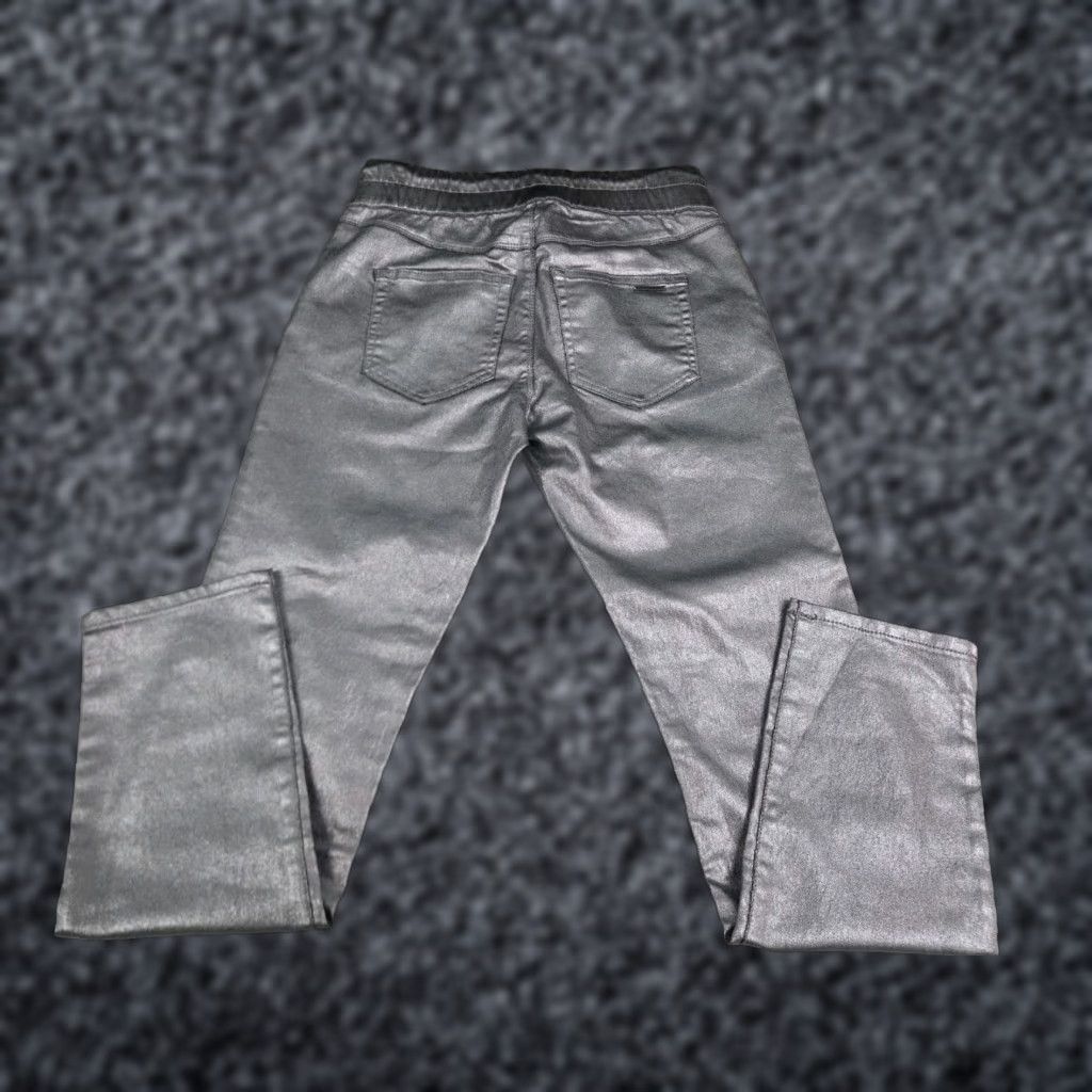 Juicy Couture Juicy Couture Womens Easy Skinny Pants Drawstring Pockets Size 27 Gun metal/Silver 27 Inseam Chino Knit Slimming Regular Mens? Women? Size 27" / US 4 / IT 40 - 1 Thumbnail