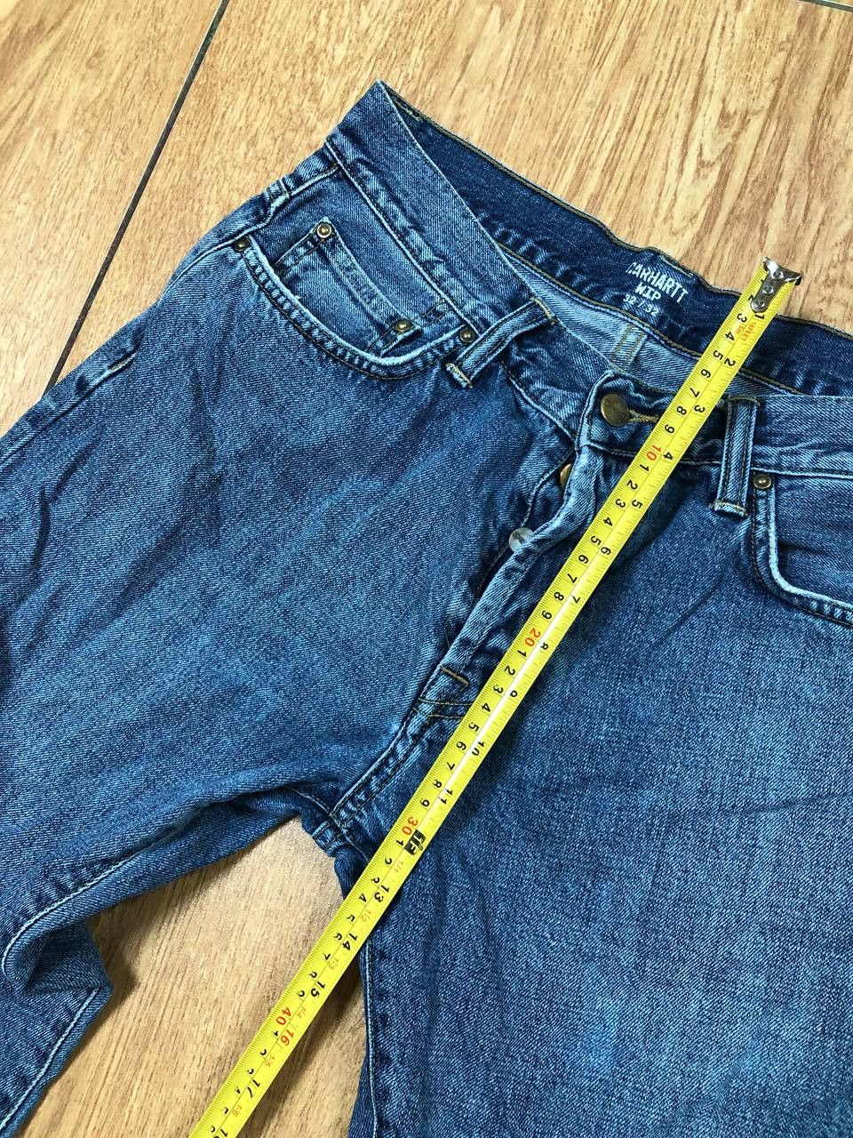 Carhartt × Japanese Brand Crazy Crash Dirty Baggy Faded Jean Japan Avant Garde Style Size US 32 / EU 48 - 17 Thumbnail