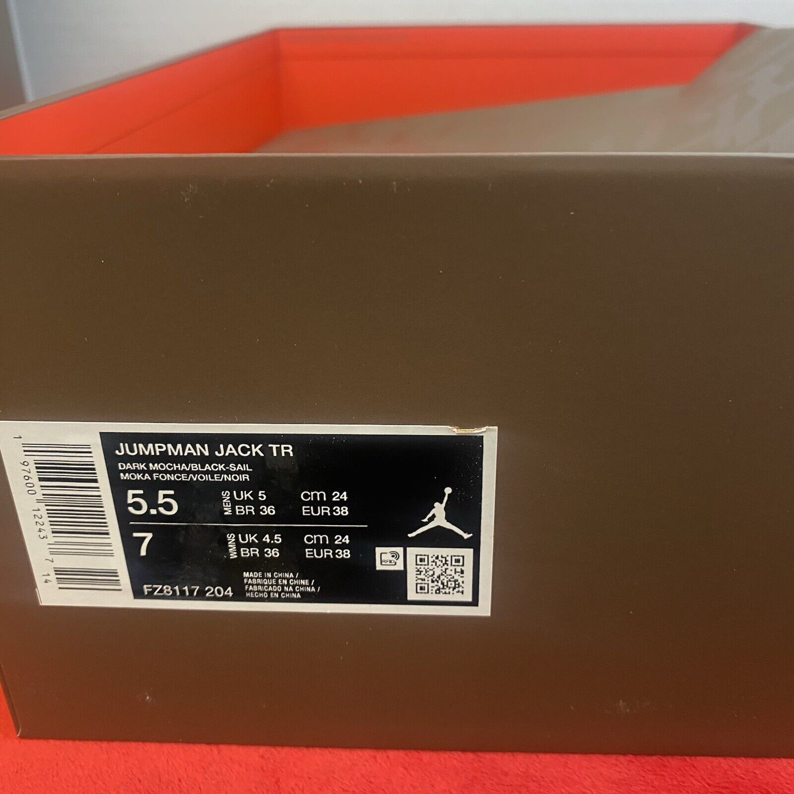 Jordan X Travis Scott Jumpman Jack TR Dark Mocha M