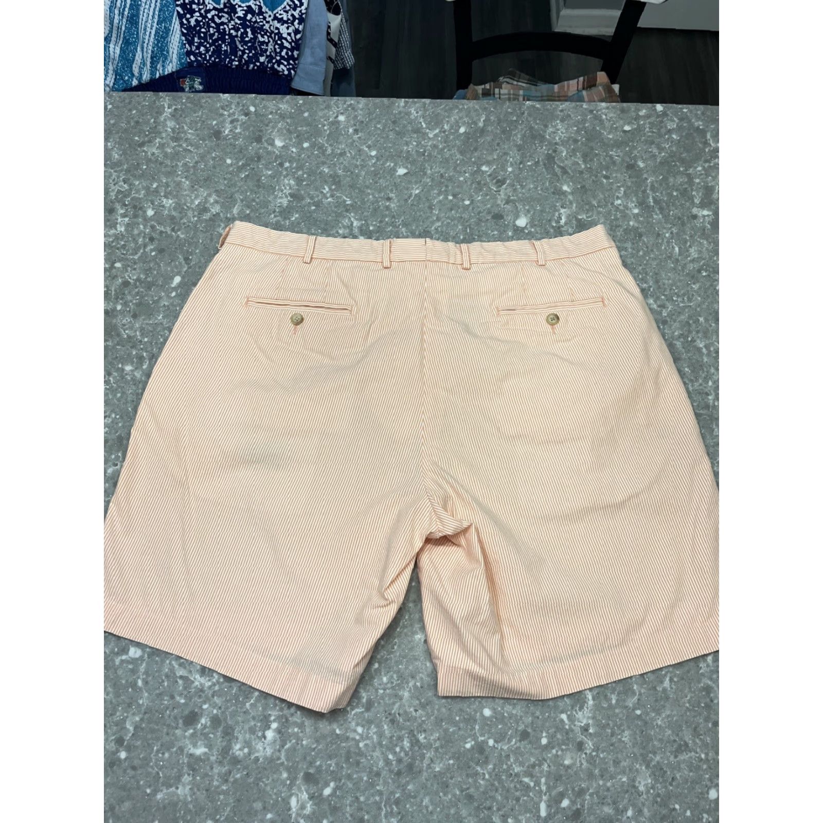Peter Millar Peter Millar Shorts Mens 40 Orange Striped Chino Size US 40 / EU 56 - 5 Thumbnail