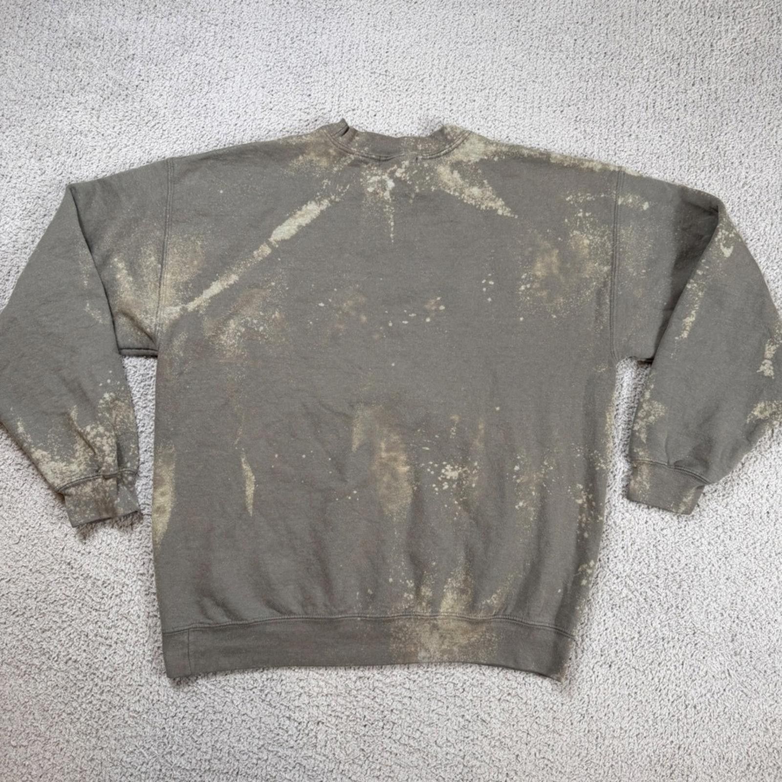 Other Missguided Michigan Crewneck Bleach Wash Distressed College Size L / US 10 / IT 46 - 2 Thumbnail