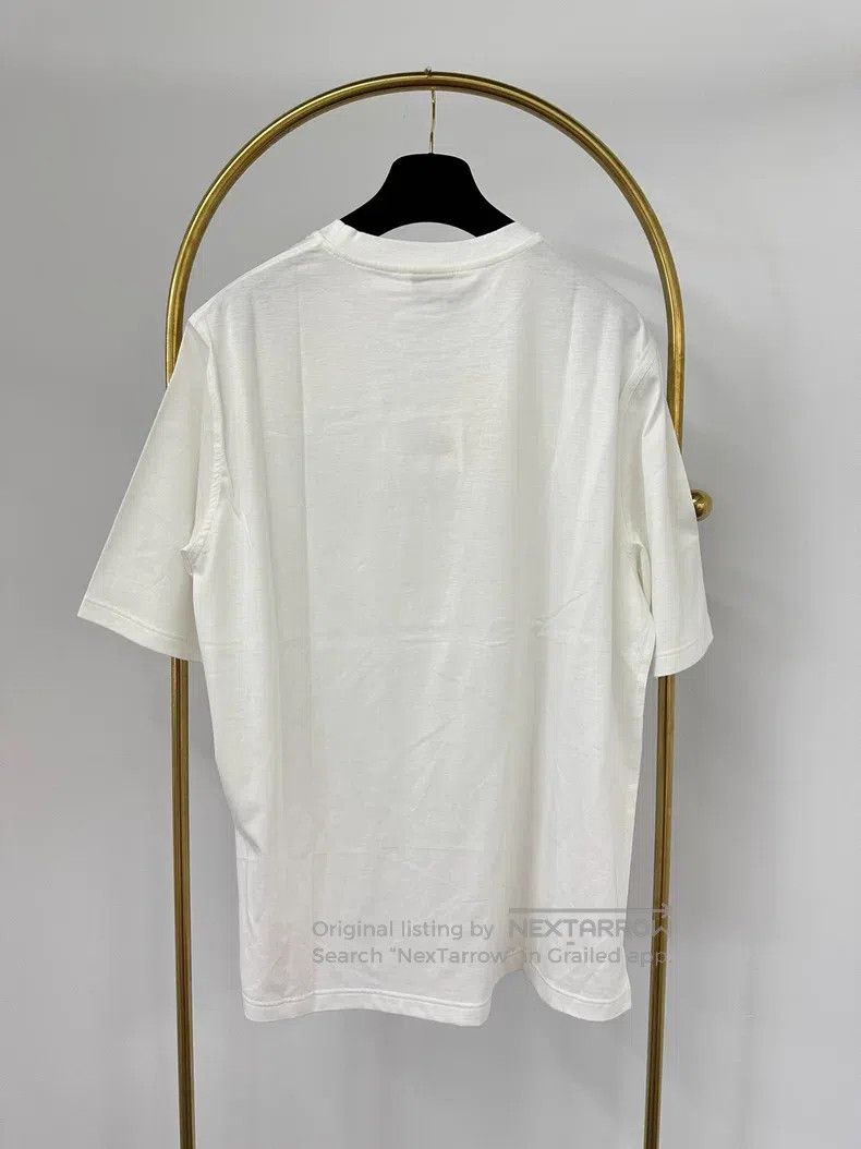 Hermes Hermes White Leather Trimmed Short Sleeve T-Shirt Size US L / EU 52-54 / 3 - 3 Thumbnail