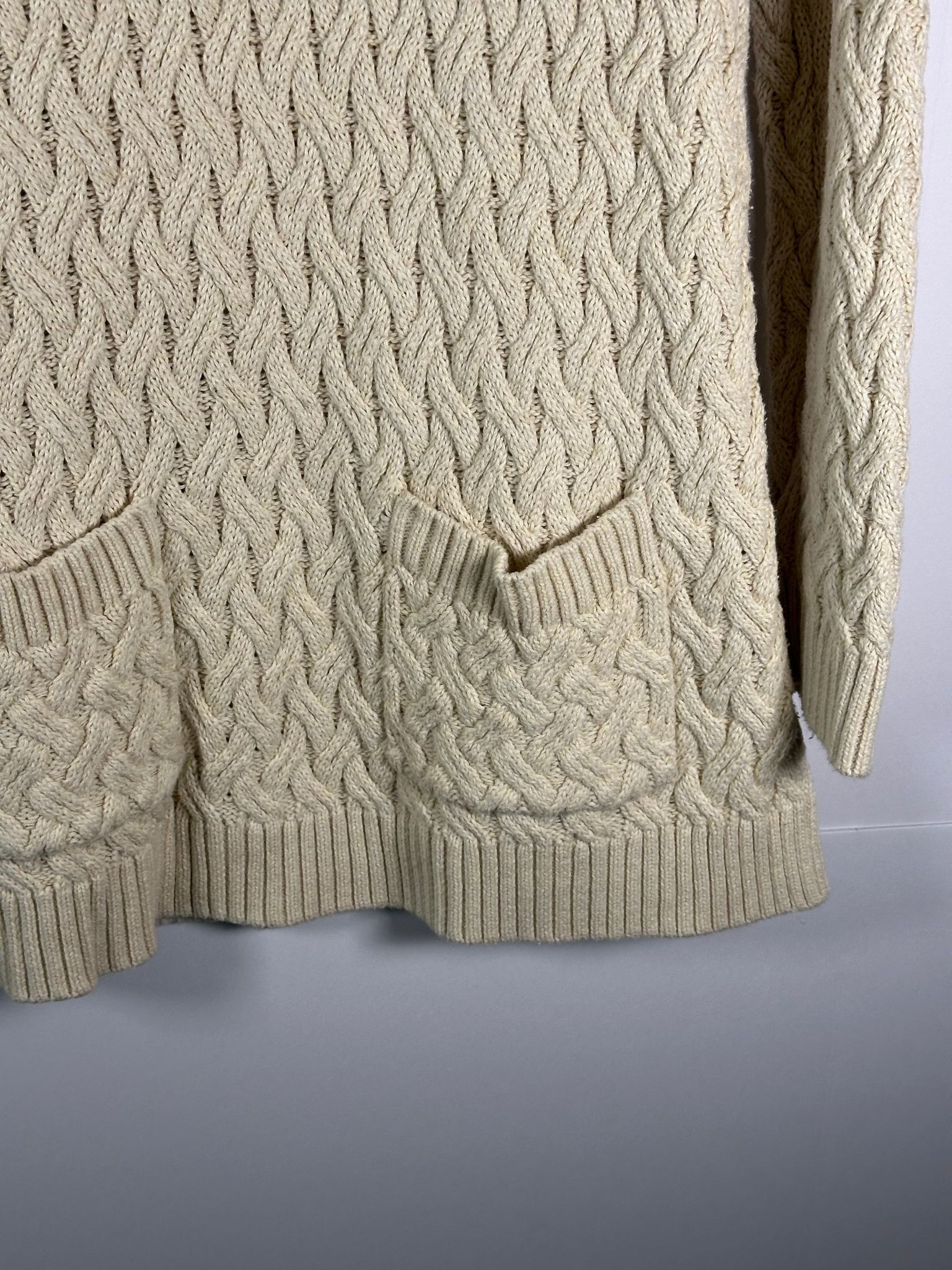 Other Jeanne Pierre Sweater Women L Cream Cable Knit Tunic Pocket Size L / US 10 / IT 46 - 3 Thumbnail