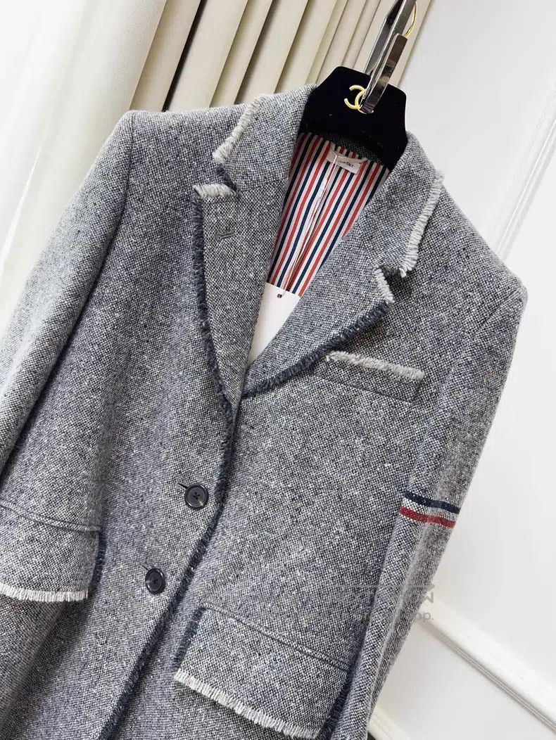 Thom Browne Thom Browne Grey long woolen coat Size XS / US 0-2 / IT 36-38 - 9 Thumbnail