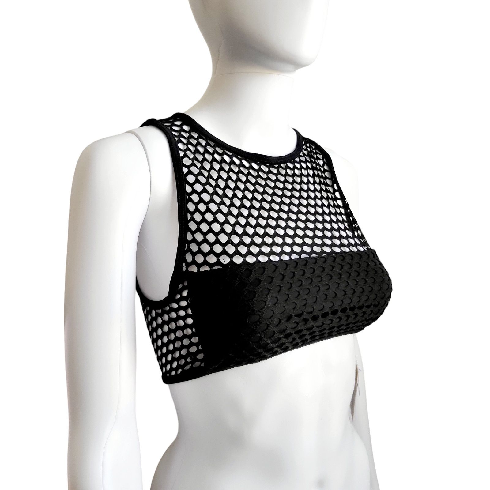 Other NWT RISK Seaside Top Y2K Fishnet Mesh Tankini Pullover MD Size M / US 6-8 / IT 42-44 - 9 Thumbnail