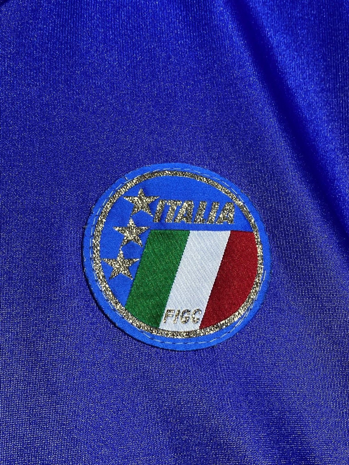 Diadora Vintage 80s Italy National Team Football Shirt Jeraey Blue Size US L / EU 52-54 / 3 - 4 Thumbnail