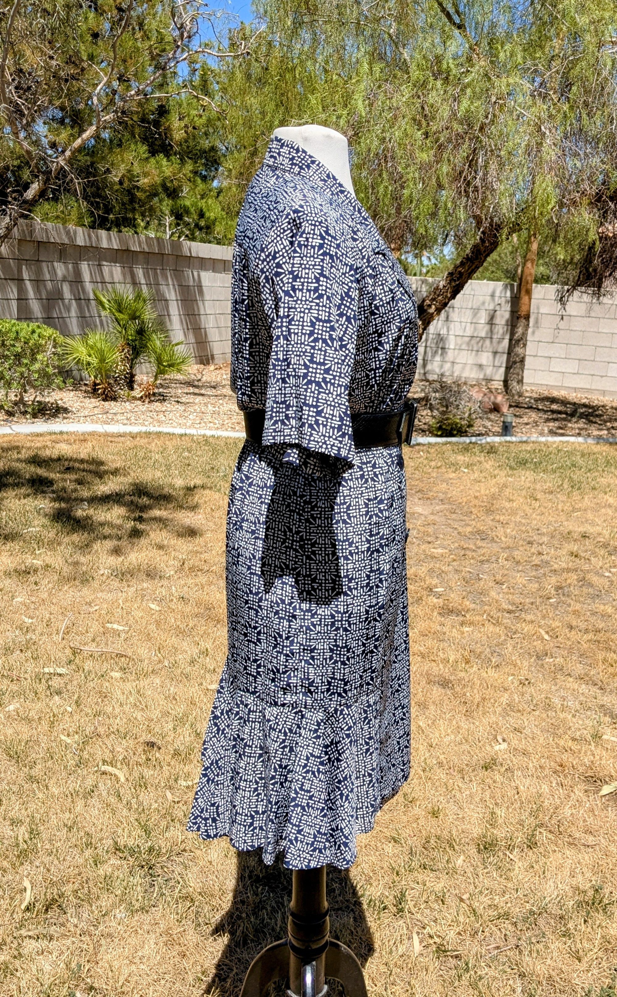 Liz Claiborne Liz Claibone 1980s VTG Petite Double-Breasted Blouson Dress Size S / US 4 / IT 40 - 3 Thumbnail