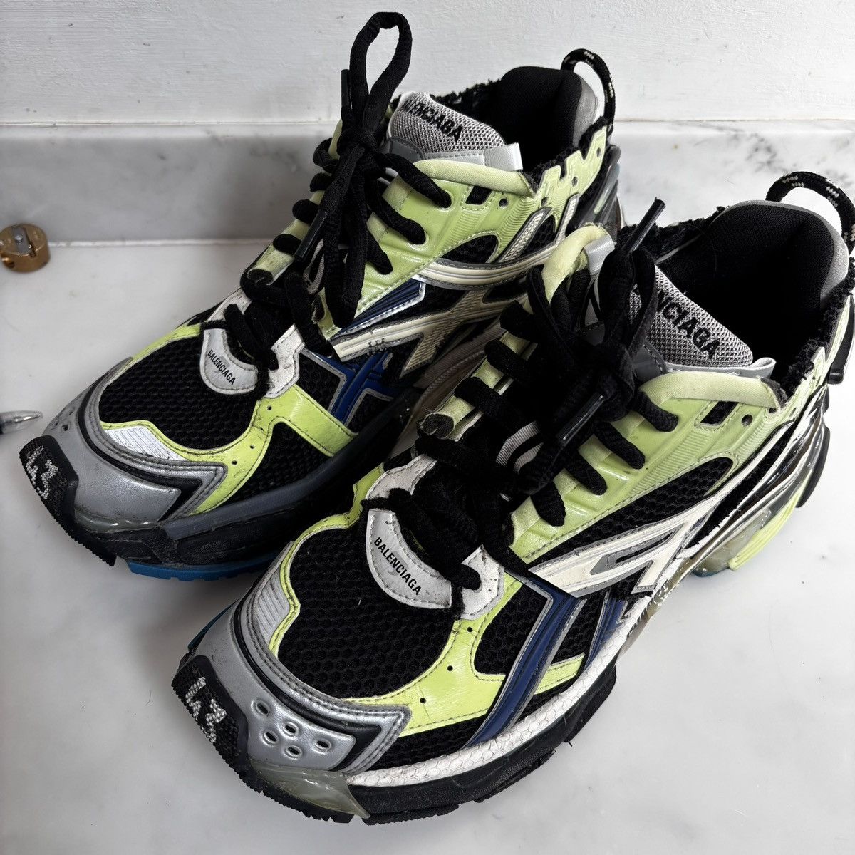 Balenciaga Balenciaga Track Sneaker Yellow Silver US 10 Size US 9 / EU 42 - 15 Thumbnail
