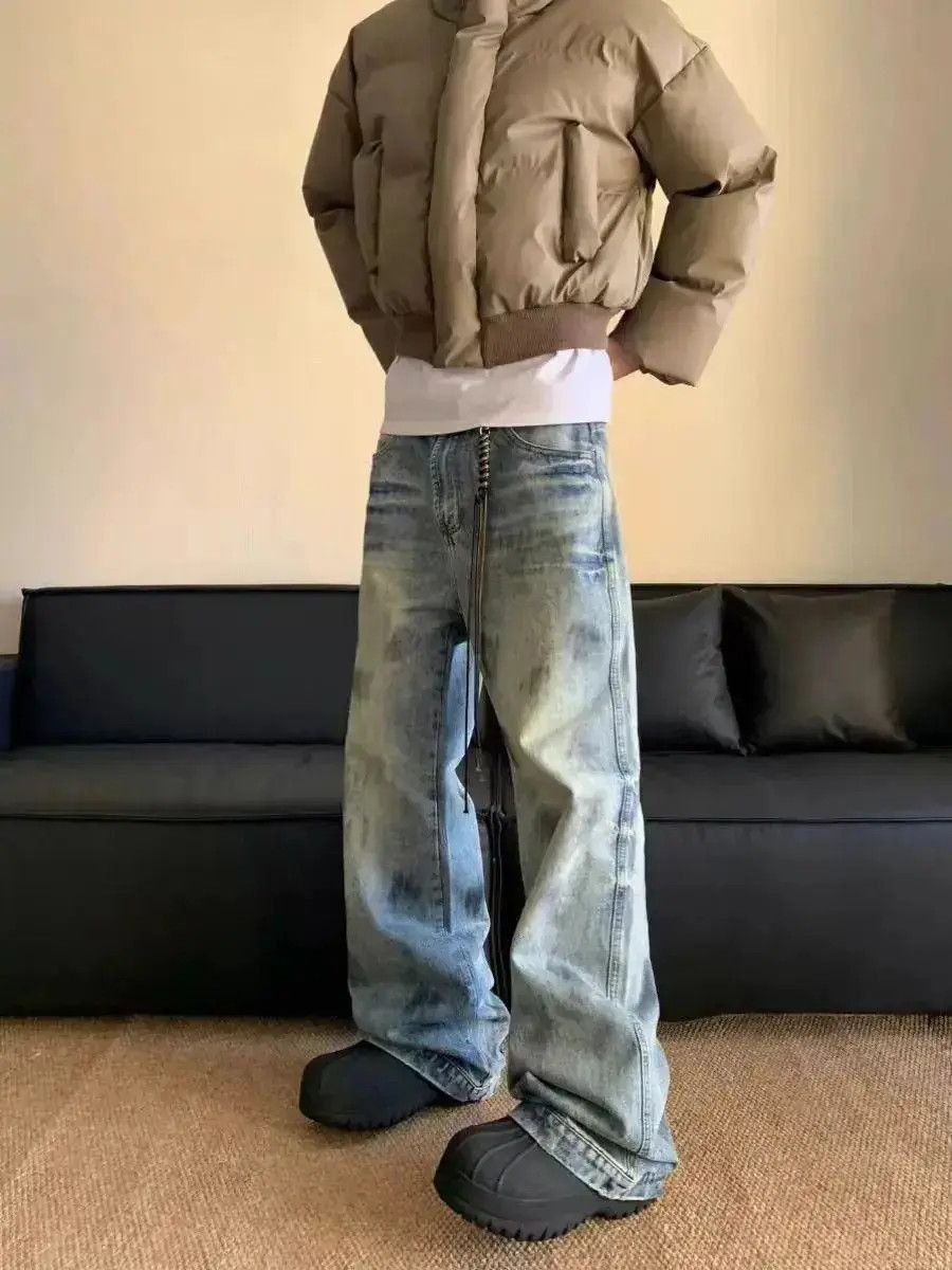 Japanese Brand Vintage washed dirty high street Y2K baggy jeans Size US 30 / EU 46 - 3 Thumbnail