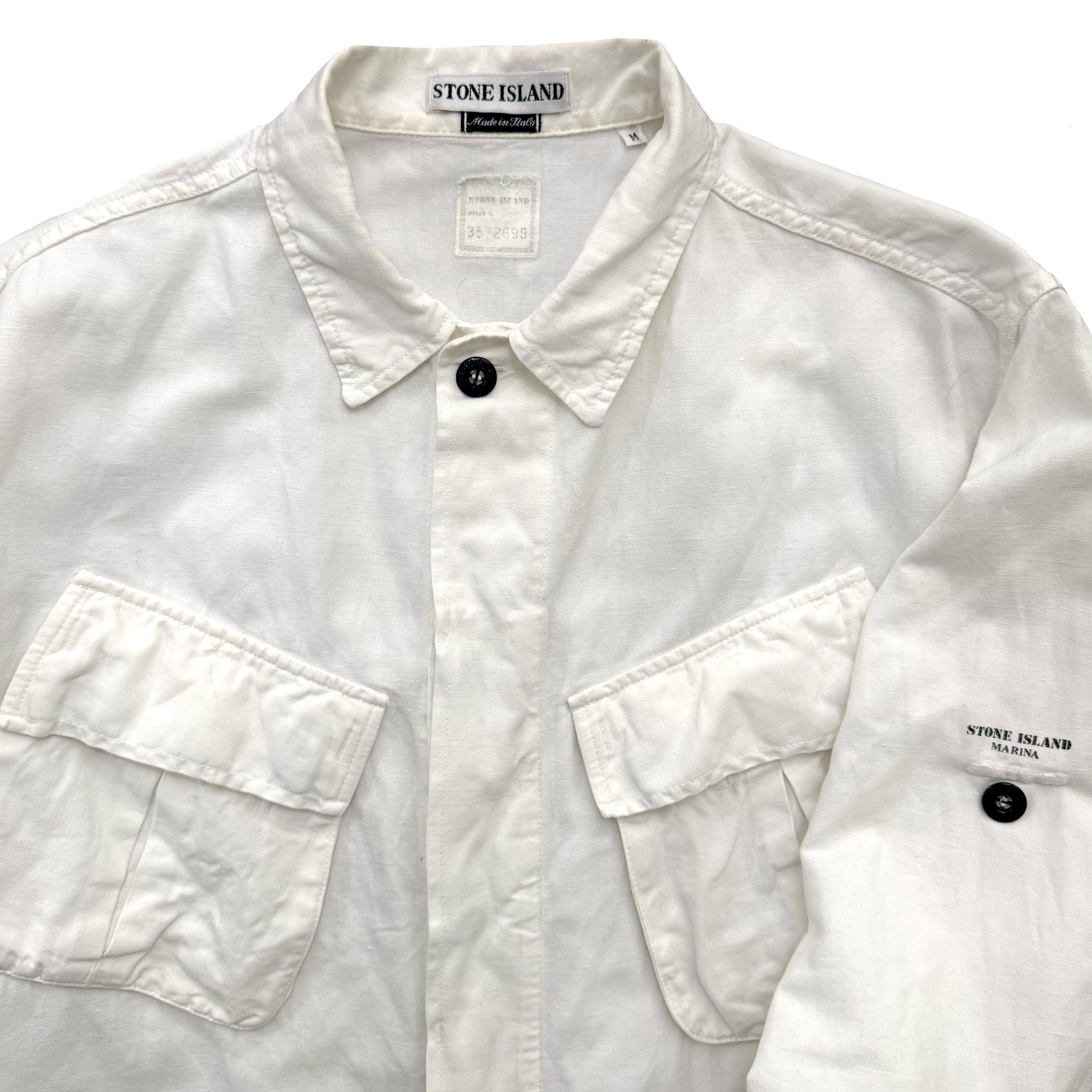 Massimo Osti × Stone Island × Vintage VTG 80s Stone Island Marina Fatigue Flax Jacket Swiss Tab Size US M / EU 48-50 / 2 - 3 Thumbnail