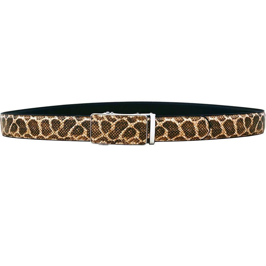 Japanese Brand × Leather Snake Pattern Leather Automatic Buckle Belt Size ONE SIZE - 4 Thumbnail