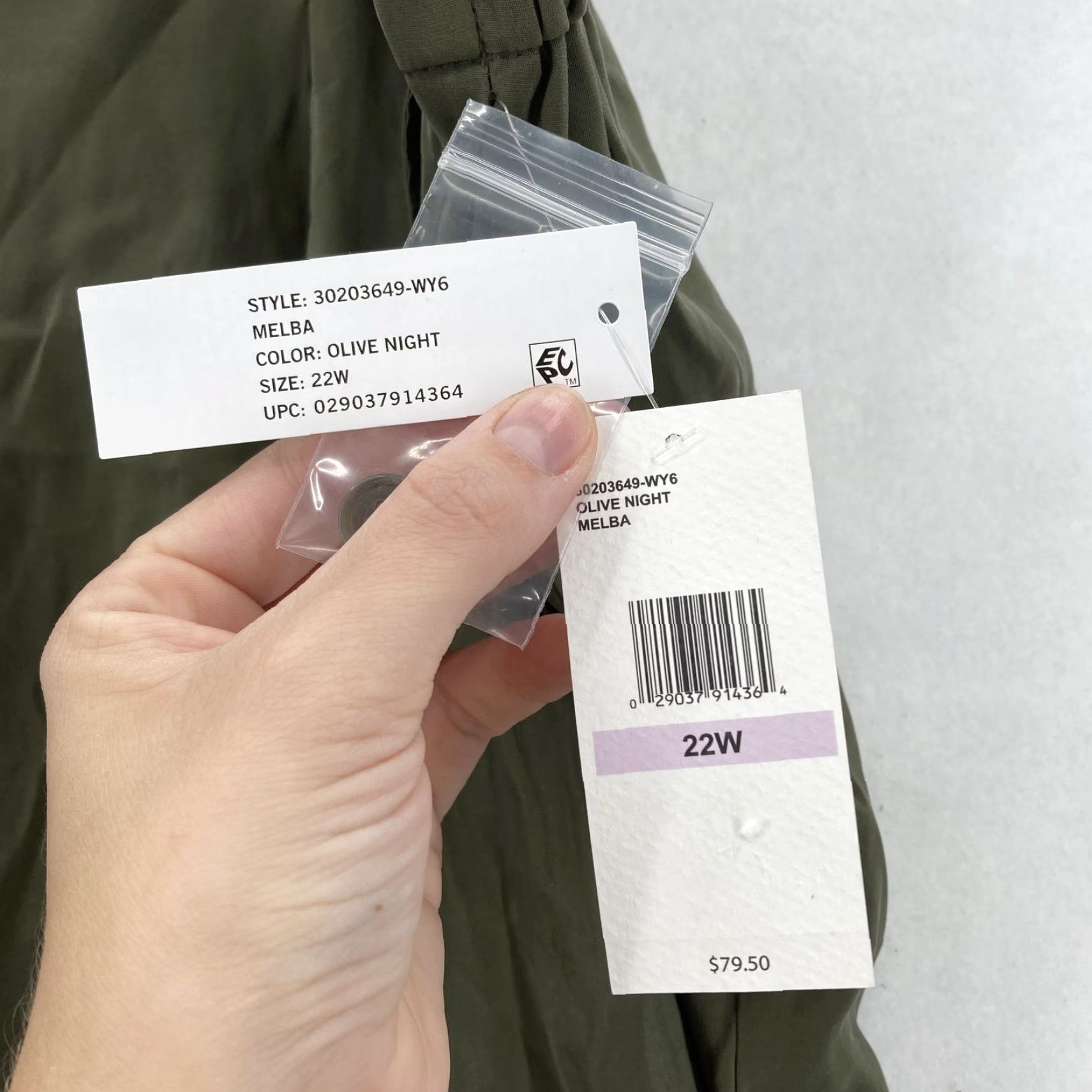 Jessica Simpson Jessica Simpson Pants Womens 22W Olive Melba Pleated Wide-Leg Crop Elastic Waist Pants Size 40" / US 18 - 4 Thumbnail