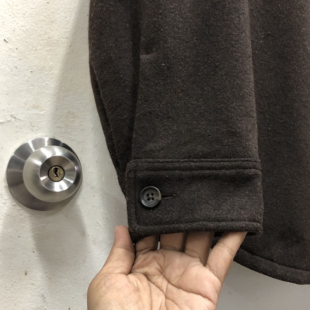 Uniqlo UNIQLO Dark Brown XL Shirt Blouson Wool Like Jacket Size US XL / EU 56 / 4 - 5 Thumbnail