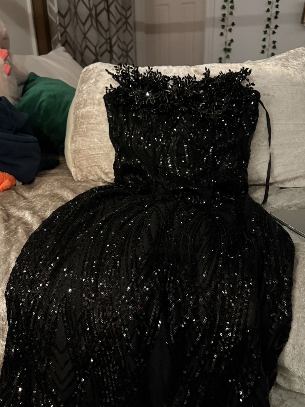 Other Black prom dress with blinged out corset Size M / US 6-8 / IT 42-44 - 4 Thumbnail