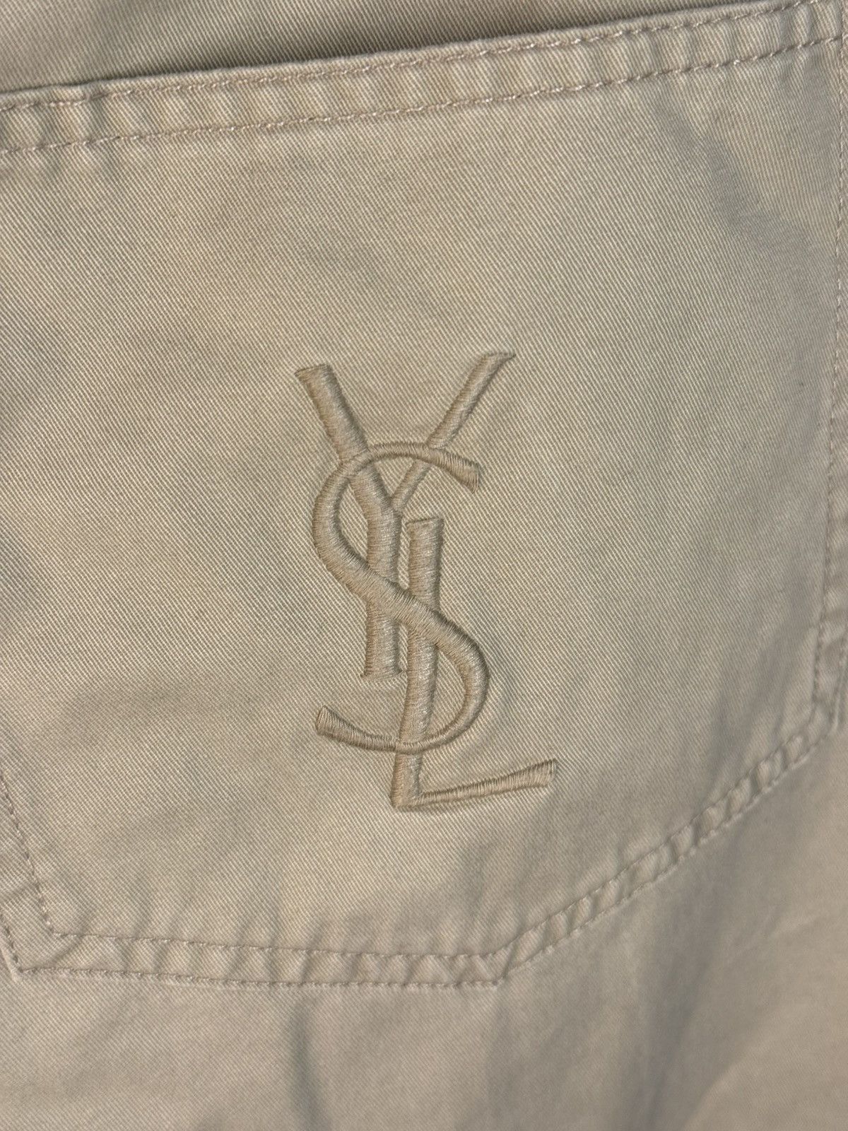 Yves Saint Laurent 34x32 YSL Jeans Beige Denim Pants Casual Old Money Size US 34 / EU 50 - 11 Thumbnail
