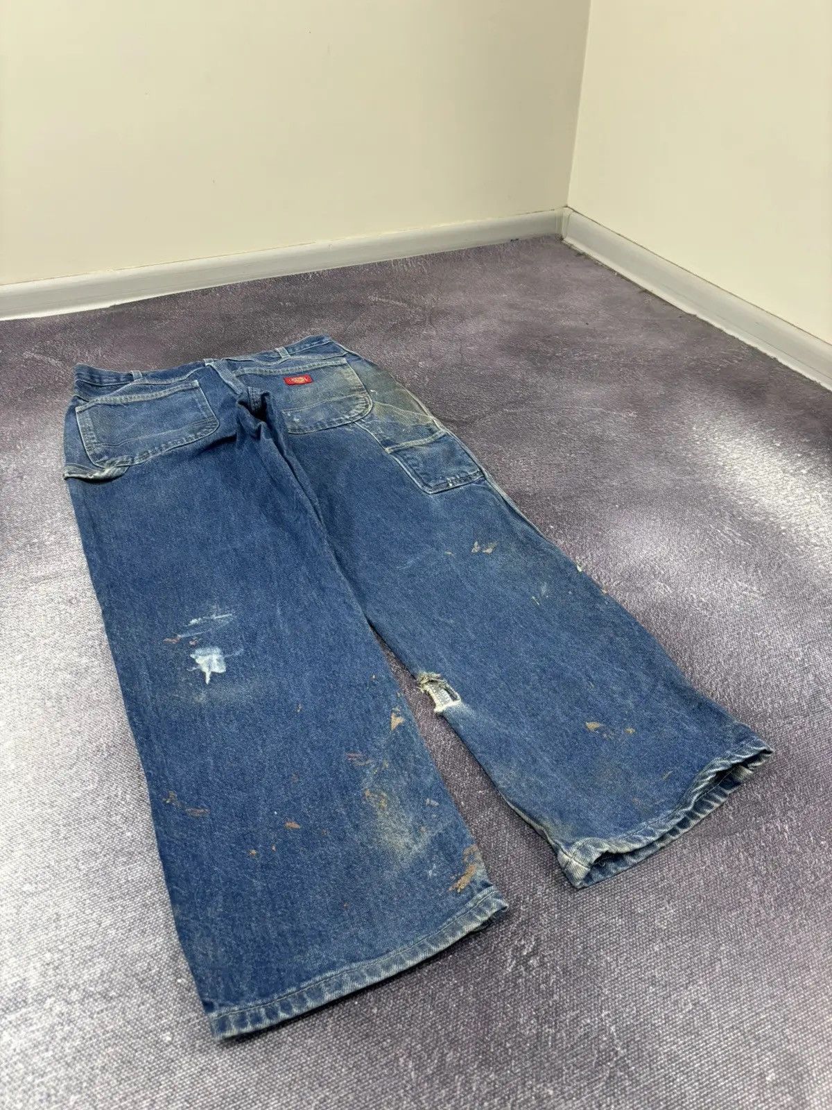 Dickies × Vintage Vintage Dickies Distressed Denim Blue Hype Work Baggy Jeans Size US 32 / EU 48 - 3 Thumbnail