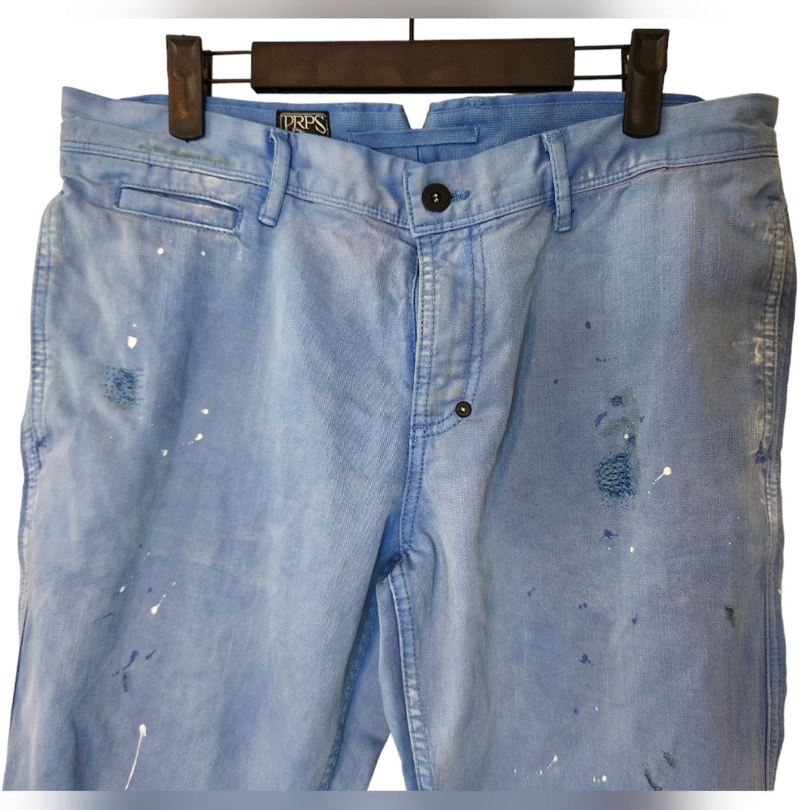 Prps NWT PRPS chino distressed baby blue paint pants savoy fit 32 Size US 32 / EU 48 - 5 Thumbnail