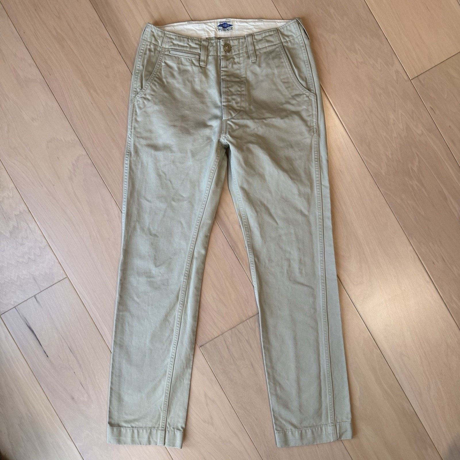 Tellason Joe McCoy Chino Pants Khaki Made in USA Military Minimalist Size US 27 - 2 Thumbnail