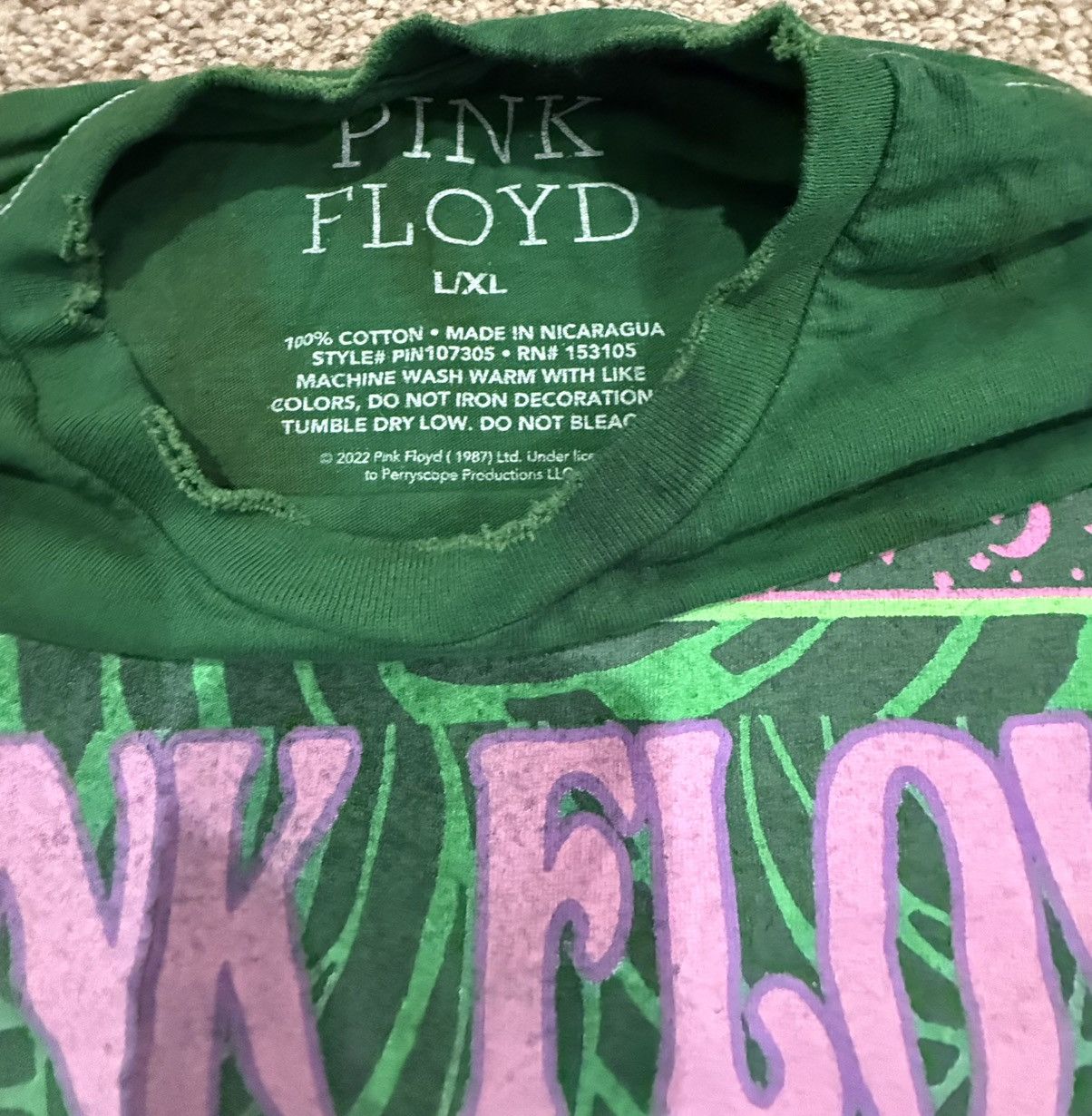 Pink Floyd Green Pink Floyd Tie-Dye Tee Size US L / EU 52-54 / 3 - 2 Thumbnail