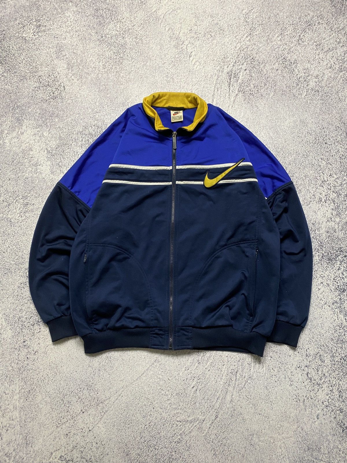 Nike × Vintage Vintage Nike Track Jacket Swoosh Embroidered Logo Y2K 90’s Size US M / EU 48-50 / 2 - 1 Thumbnail