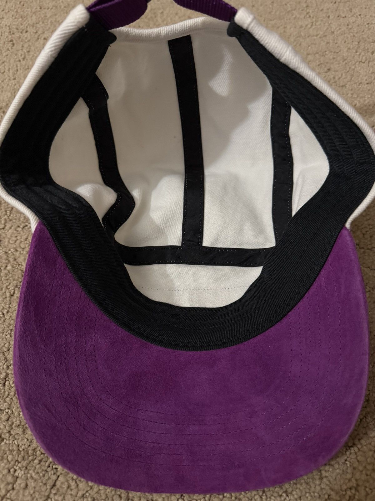 Supreme Supreme Two Tone Camp Cap Hat White/Purple Size ONE SIZE - 3 Thumbnail