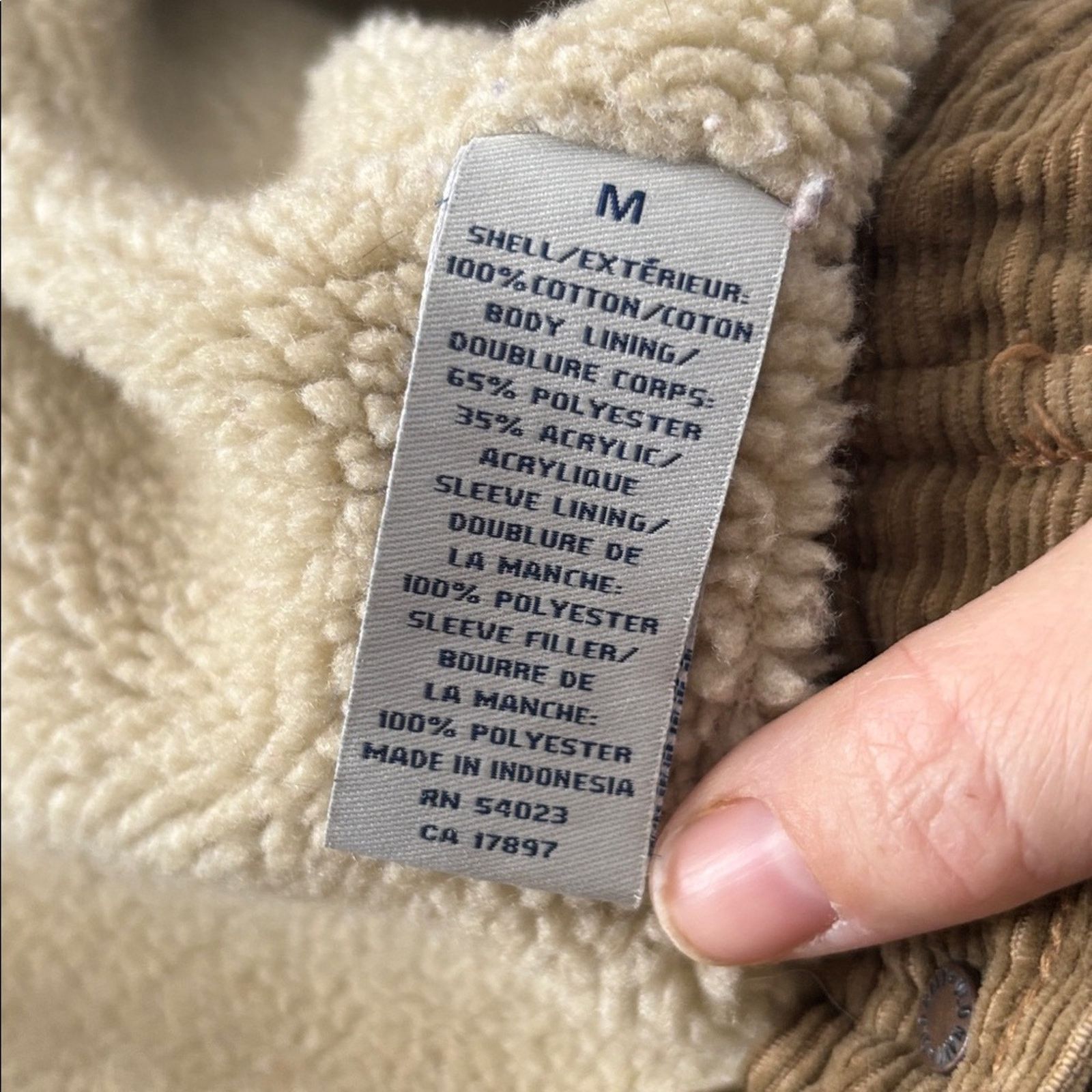 Old Navy Y2K Old Navy Trucker Corduroy Jacket w/ Cream Sherpa Collar Size M / US 6-8 / IT 42-44 - 6 Thumbnail