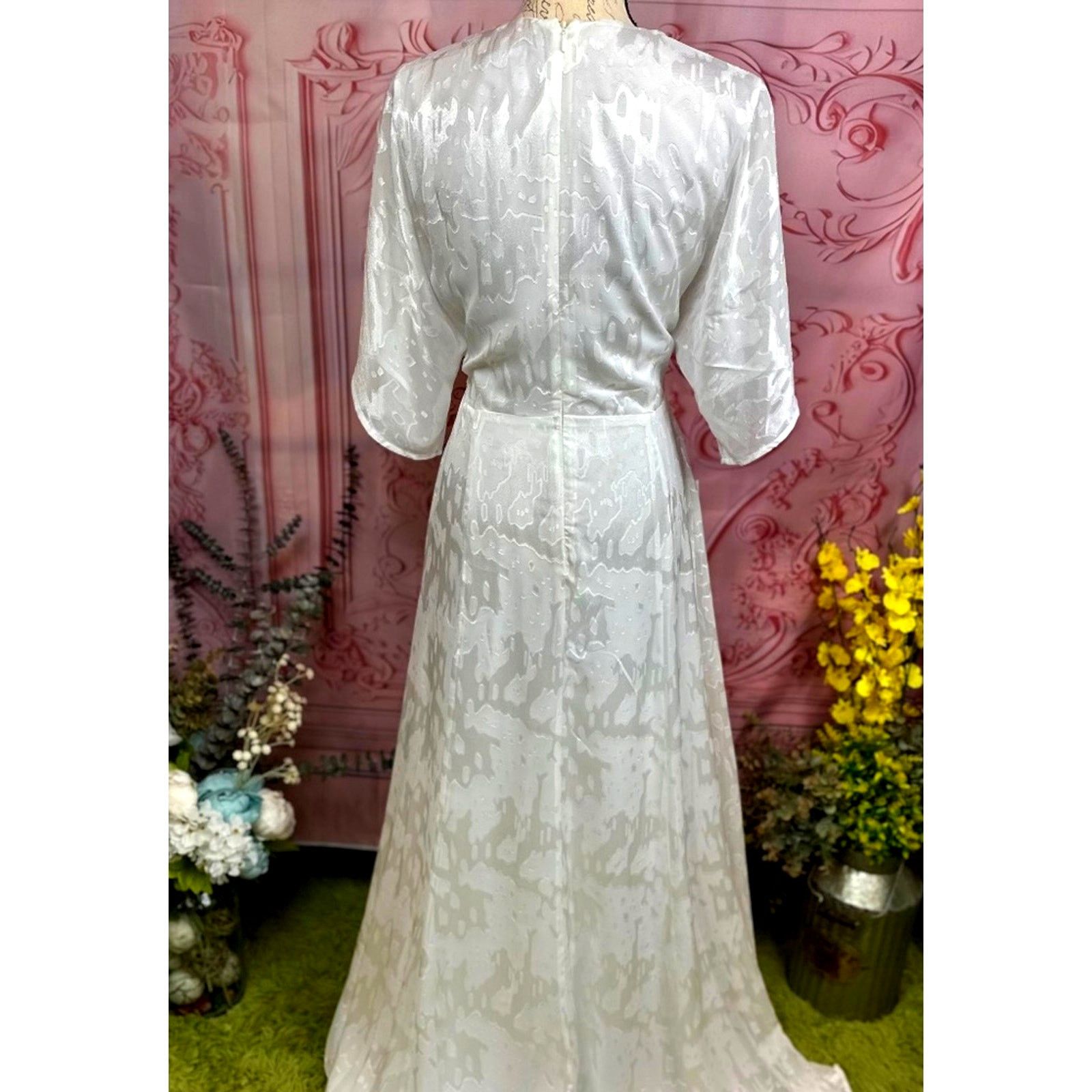 Hutch Hutch Love in the Abstract Maxi Dress White 10 Size L / US 10 / IT 46 - 14 Thumbnail