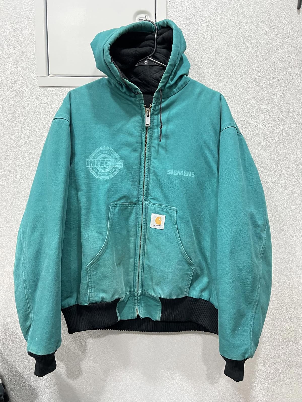 Carhartt 80/90s XL Carhartt Teal Duck Jacket Size US XL / EU 56 / 4 - 1 Thumbnail