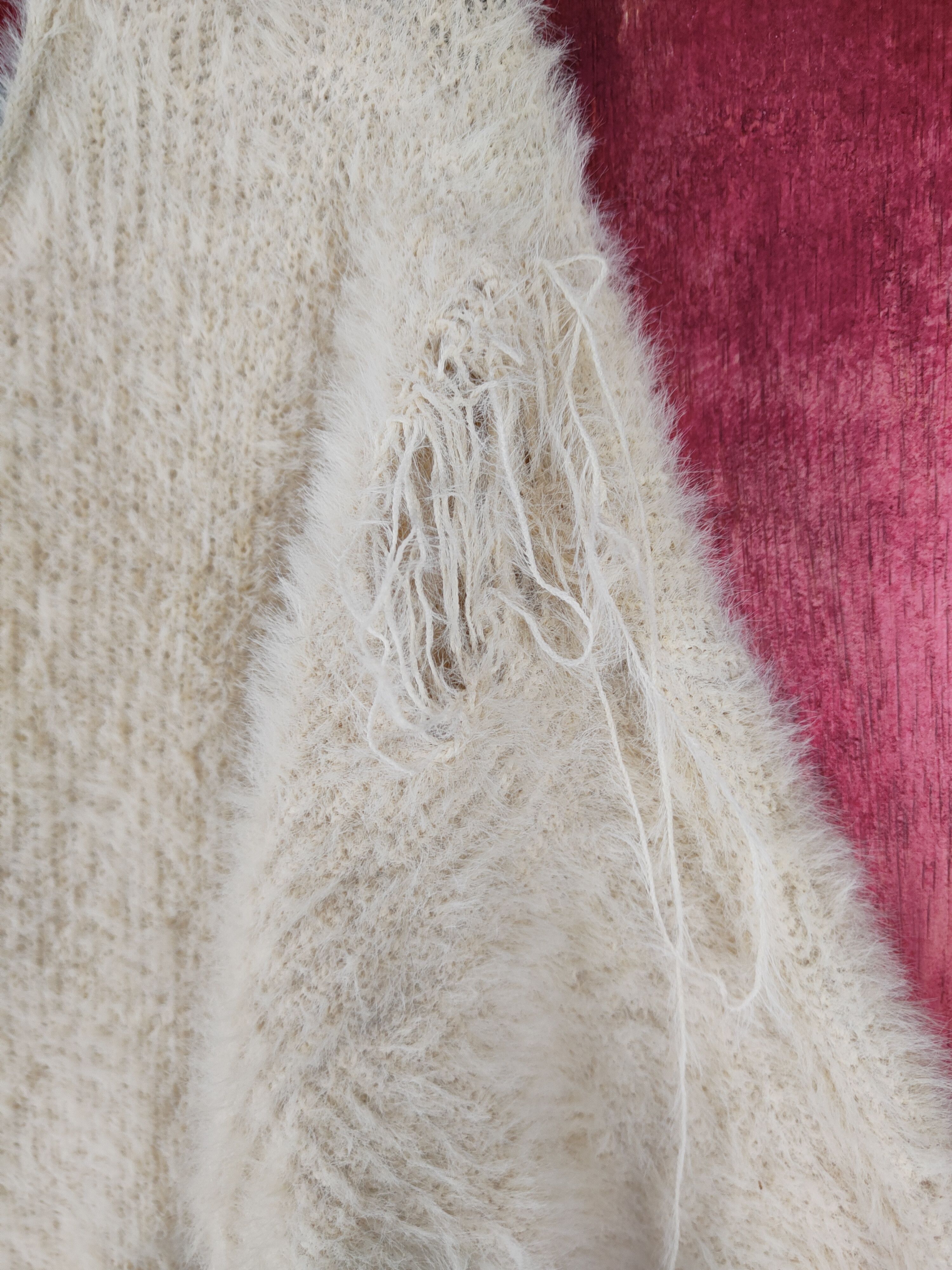 Japanese Brand Ryu Ryu Beige Shag Shaggy Fur Mohair Knitwear #S2071 Size M / US 6-8 / IT 42-44 - 8 Thumbnail