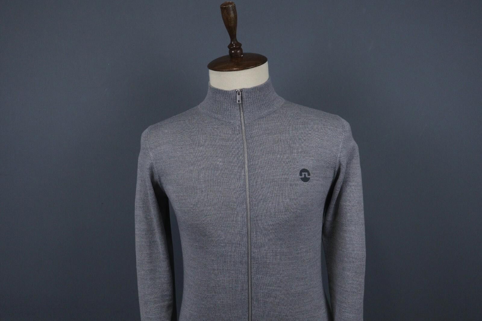 J.Lindeberg J. Lindeberg Gray Merino Wool Acrylic Zip Sweater Size M Size US M / EU 48-50 / 2 - 2 Thumbnail
