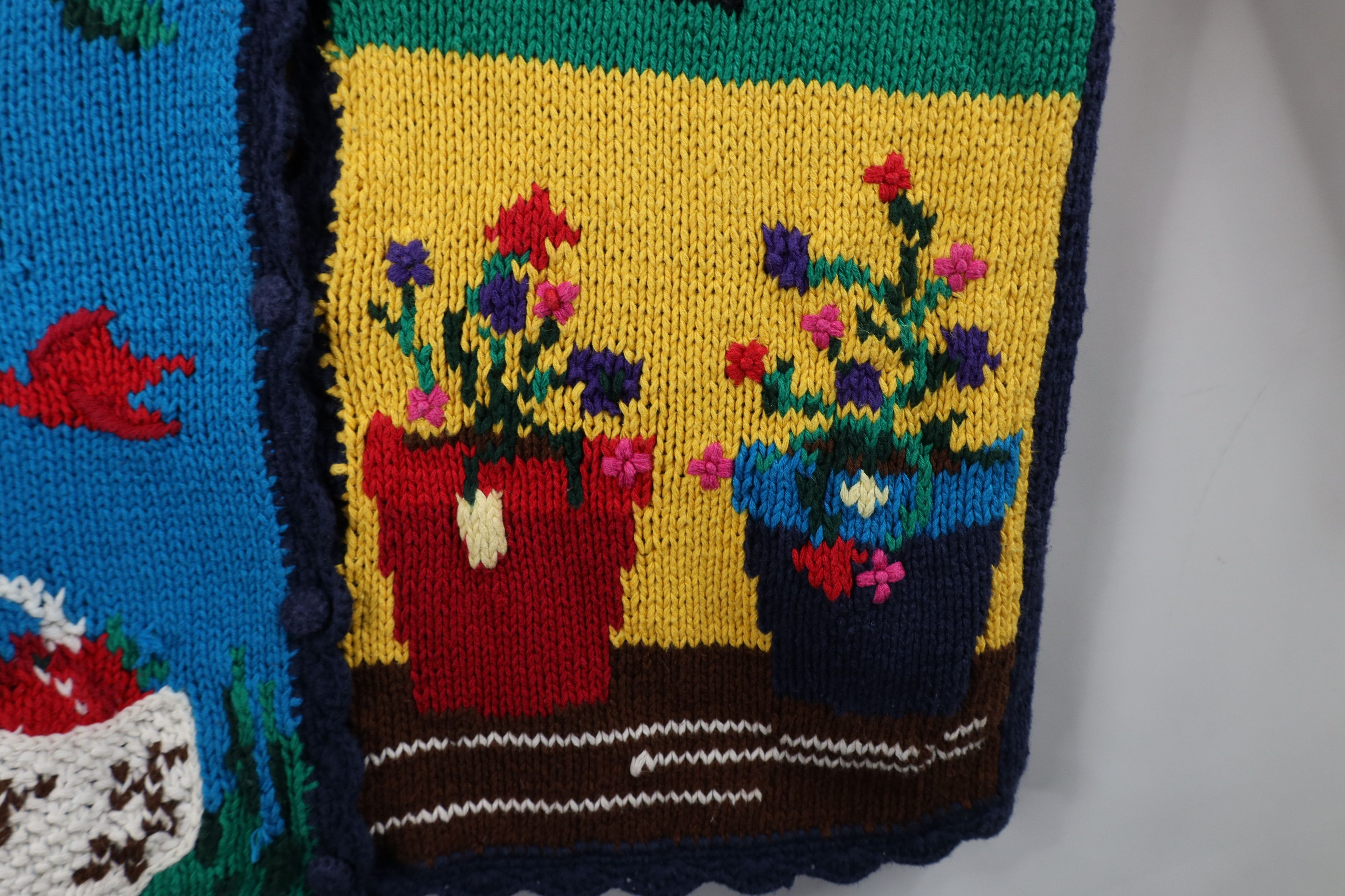 Vintage Vintage 90s Streetwear Knit Garden Nature Cardigan Sweater Size L / US 10 / IT 46 - 9 Thumbnail