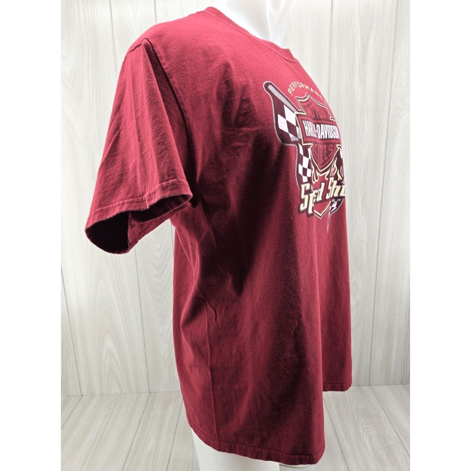 Harley Davidson Harley-Davidson Shirt Mens L Red Biker Beach House Shallotte NC 90s ? Size US L / EU 52-54 / 3 - 5 Thumbnail