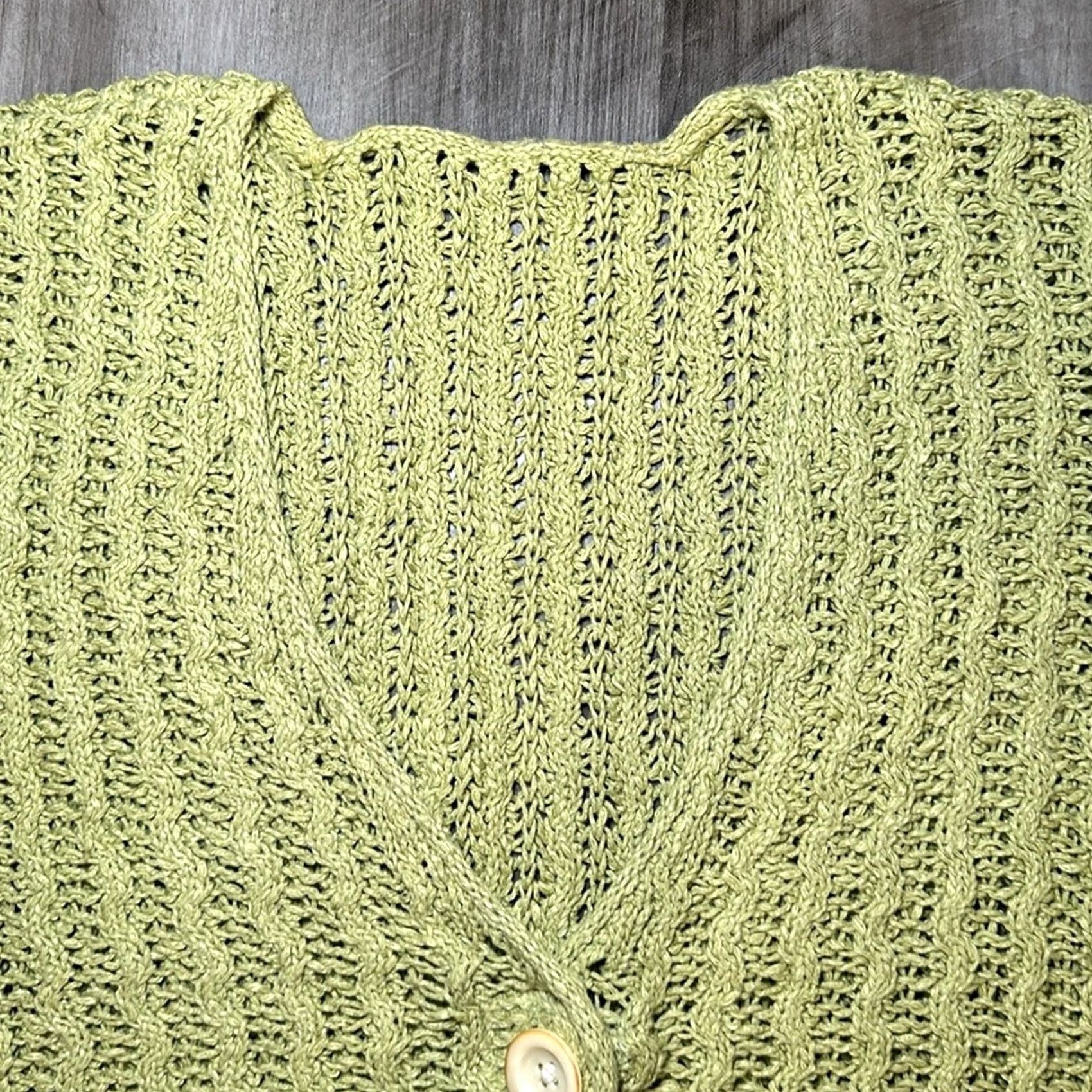 J. Jill J. Jill Knit Single Button Cardigan Sweater Large Women Green Cardigan Sweater L Womens Size L / US 10 / IT 46 - 5 Thumbnail