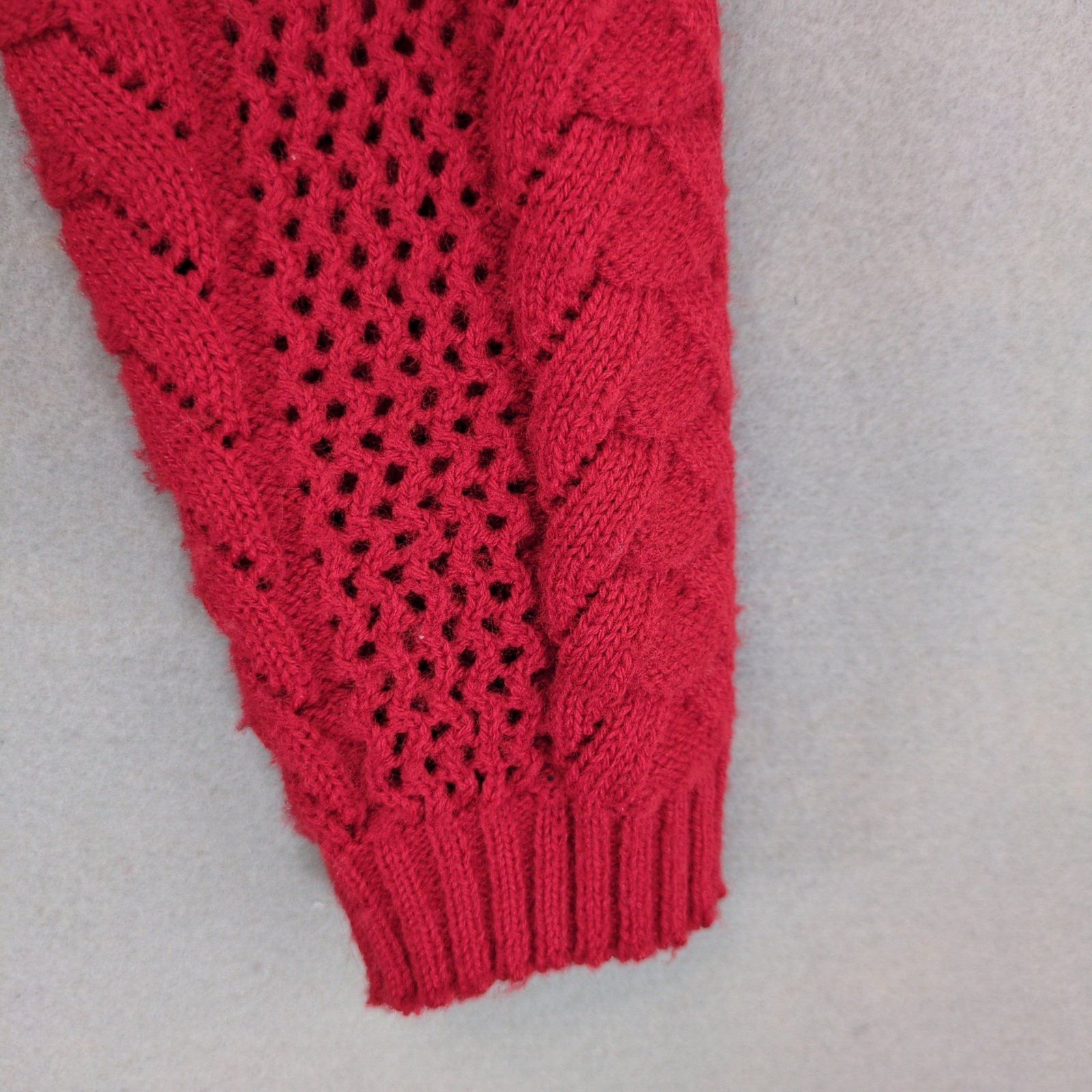 Vintage British Vogue Wintuk Red Cardigan Sweater, USA Women's S Size S / US 4 / IT 40 - 4 Thumbnail