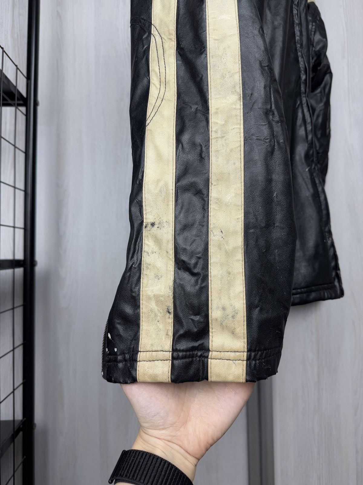 Other Y2k Vintage Moto Racing Black Vinyl Faux Leather Jacket Sz S Size US S / EU 44-46 / 1 - 8 Thumbnail