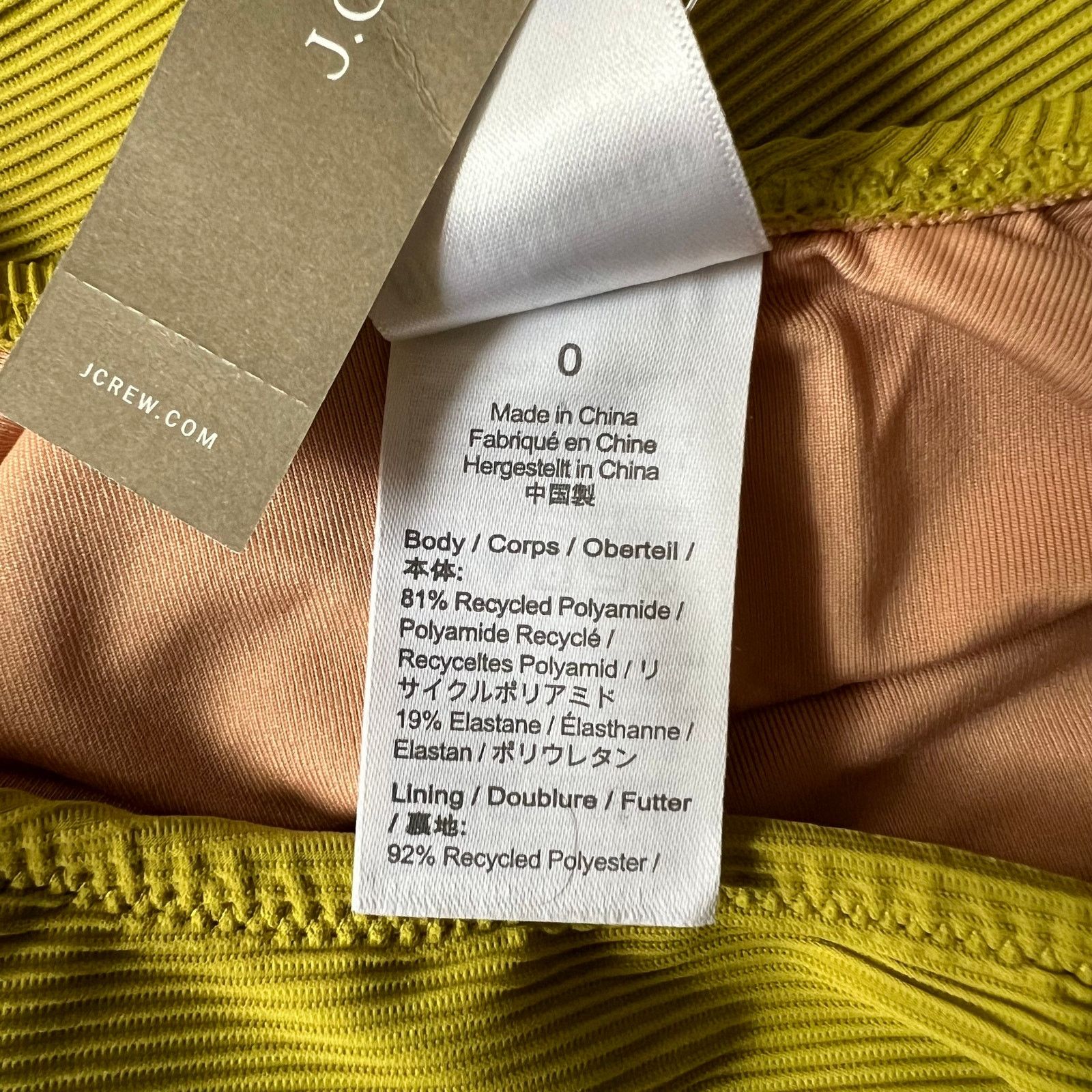 J.Crew J.Crew Salermo OliveRibbed Squareneck One-piece, US0 Size ONE SIZE - 9 Thumbnail