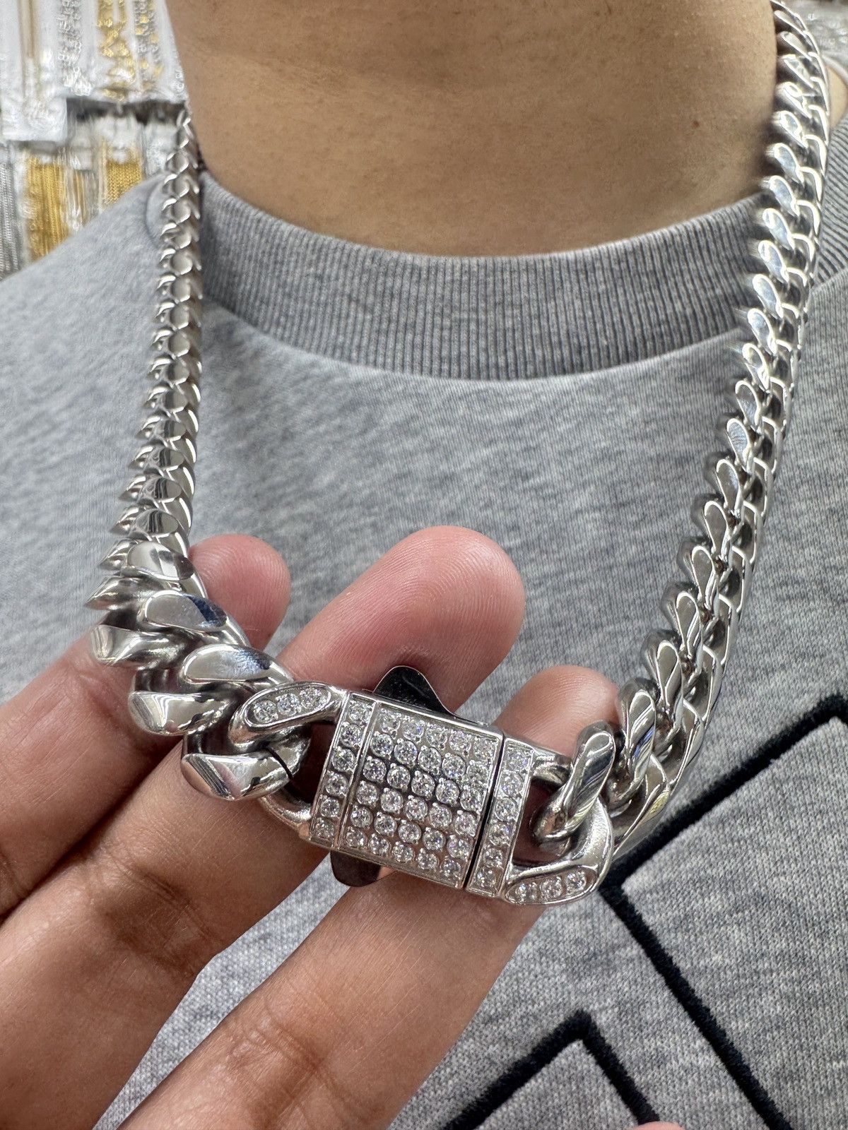 Other Cuban Link Chain with Pave Lock #bling #luxury Size ONE SIZE - 1 Thumbnail