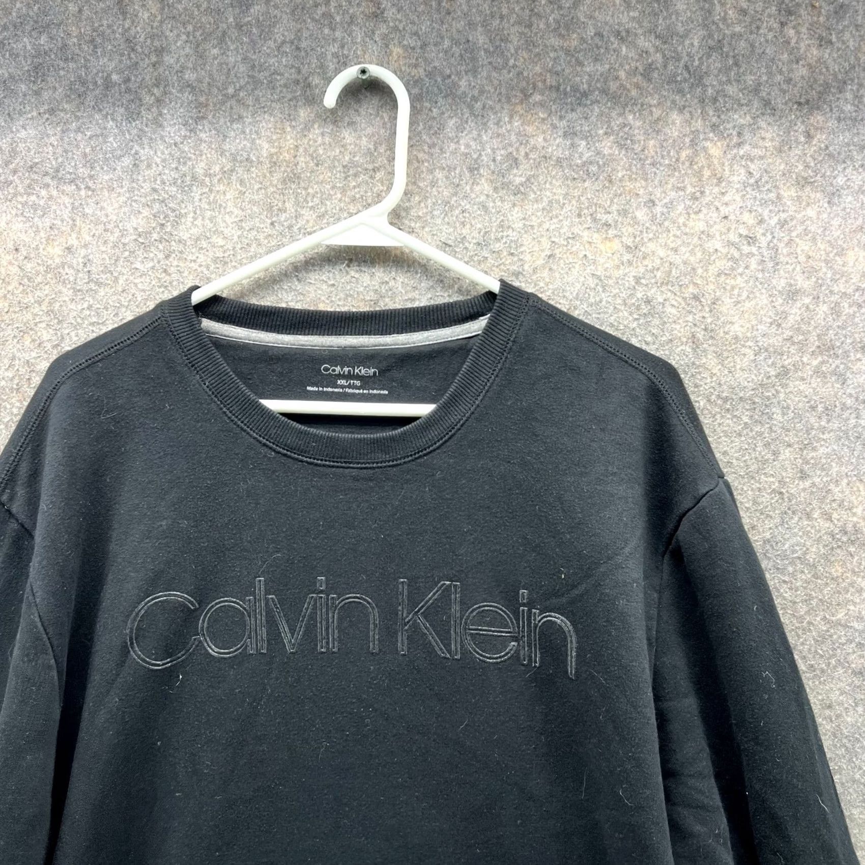Calvin Klein VINTAGE? Calvin Klein Sweater Men XXL Black Crewneck Pullover Casual Cotton Fleece Size US XXL / EU 58 / 5 - 2 Thumbnail