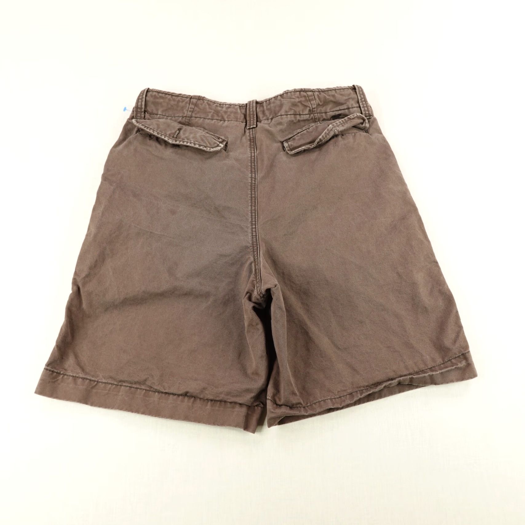 Abercrombie & Fitch VINTAGE Abercrombie & Fitch Shorts Mens 32 Brown Button Fly Drawstring Moose Y2K Chino Casual Travel Workwear Cotton Canvas Front Pockets Regular Mens Size US 34 / EU 50 - 6 Thumbnail
