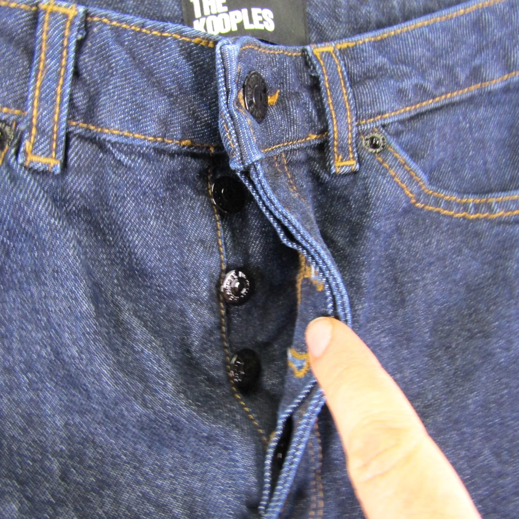 The Kooples VINTAGE The Kooples Jeans Womens 27 Blue Denim Button Fly Dark Wash Straight Leg Pants Size 27" / US 4 / IT 40 - 4 Thumbnail