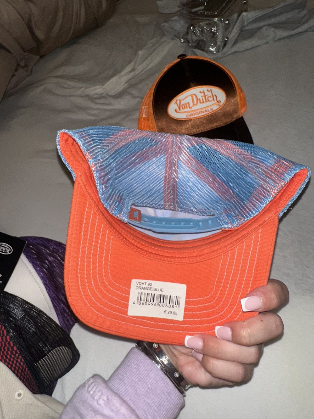 Von Dutch Von Dutch Trucker Hat Orange / Blue Size ONE SIZE - 2 Thumbnail