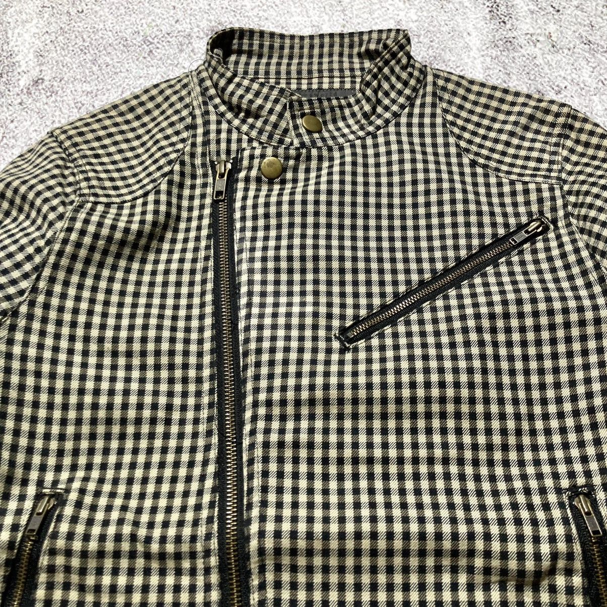 20471120 2000s Ehypenworld Gallery Asymastrical Bikers Jacket Plaid Size US XS / EU 42 / 0 - 6 Thumbnail