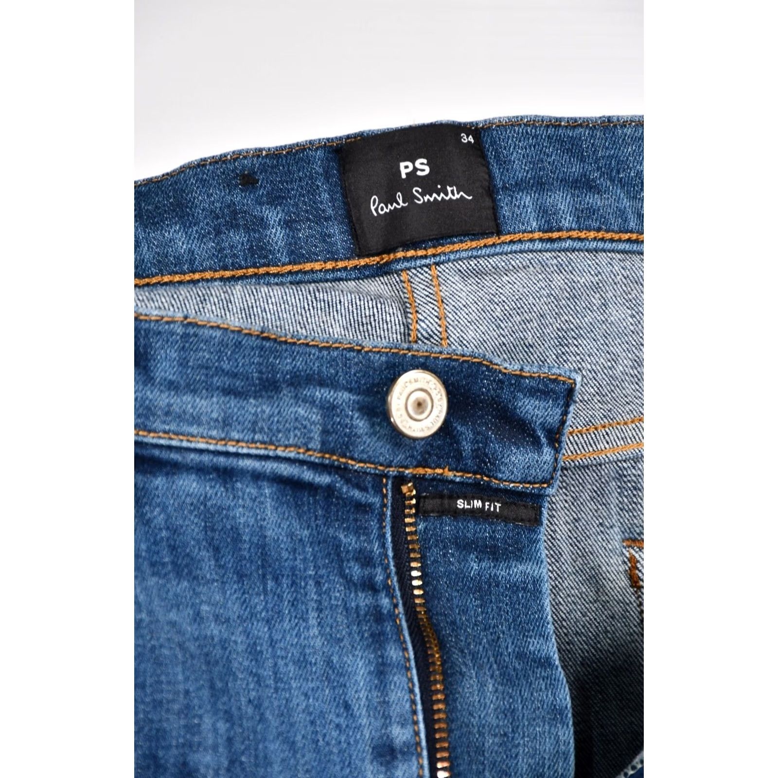 Paul Smith PAUL SMITH Jeans Slim Fit 34R Men Slim Denim Blue 5-Pocket Jea Size US 34 / EU 50 - 7 Thumbnail