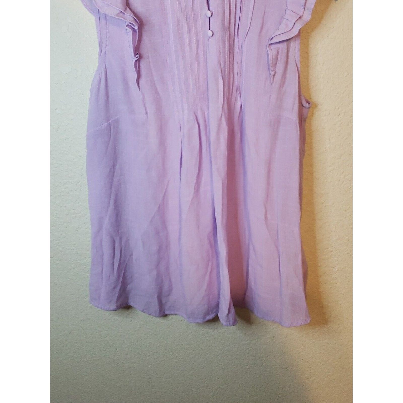 Nanette Lepore Nanette Light Purple High Neck Ruffle Sleeve Top medium Size M / US 6-8 / IT 42-44 - 8 Thumbnail
