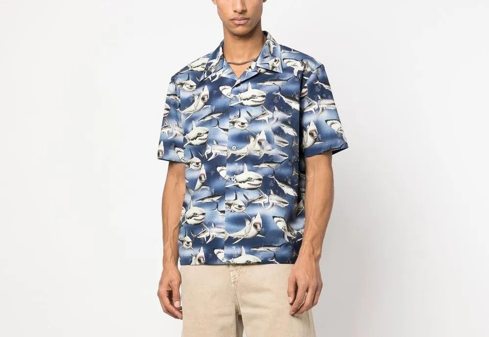 Other Sharks Bowling Shirt 🦈🎳✨ | Retro Camp Collar Shirt Size US M / EU 48-50 / 2 - 1 Thumbnail