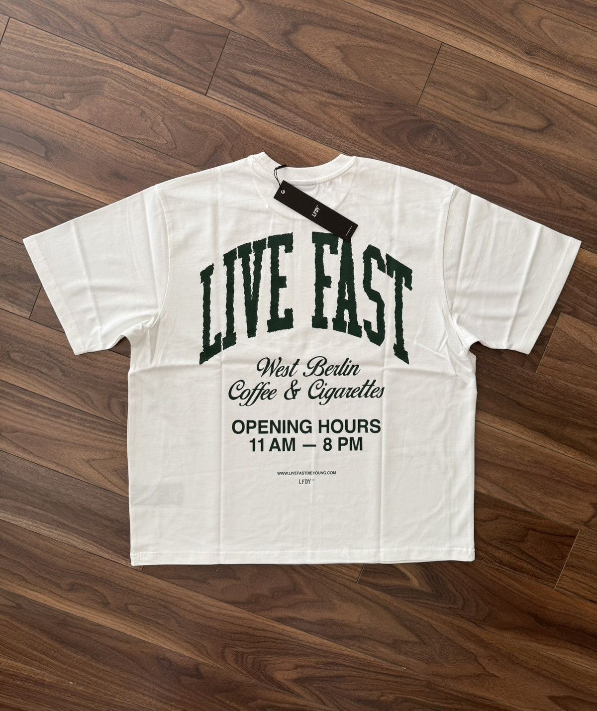 LFDY LFDY LiveFast Espresso and Cigarettes Green Tshirt Tee Size US M / EU 48-50 / 2 - 1 Thumbnail