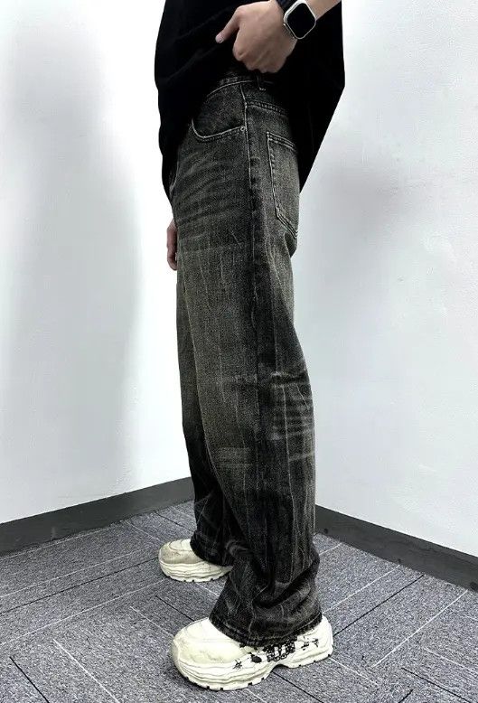 Japanese Brand Retro distressed trendy loose casual lightning washed jeans Size US 32 / EU 48 - 3 Thumbnail