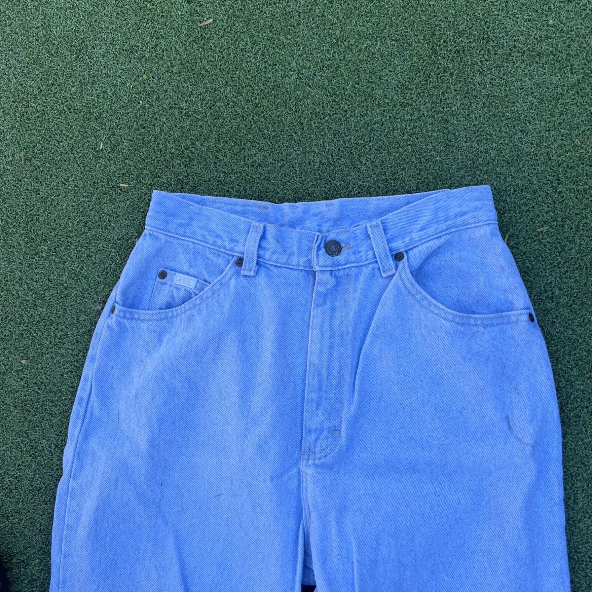 Lee Vintage 80s Women’s Lee Riders High Rise Straight Leg Jeans Mid Wash USA Made 10 Size 32" / US 10 / IT 46 - 5 Thumbnail