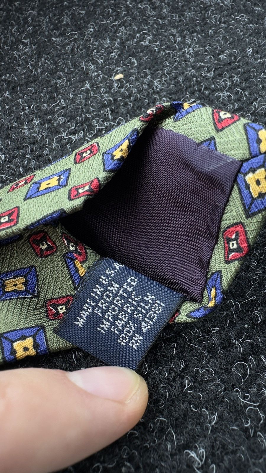 Polo Ralph Lauren Polo Ralph Lauren Geometric Silk Tie USA Vintage Size ONE SIZE - 5 Thumbnail