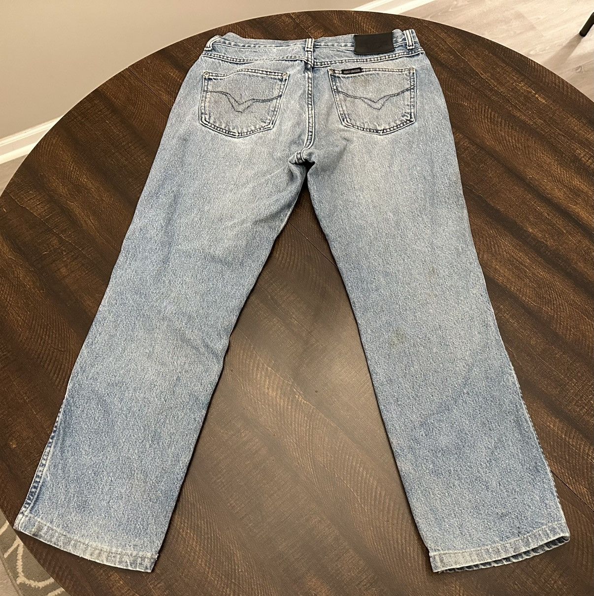 Harley Davidson VTG Men's Buttonfly Harley Davidson Jeans Size 32x28 Biker Size US 32 / EU 48 - 9 Thumbnail